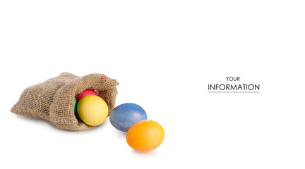 Easter color eggs in bag pattern