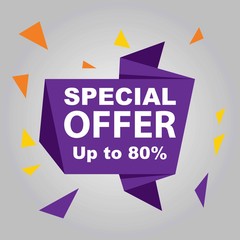 Vector sale banner design template