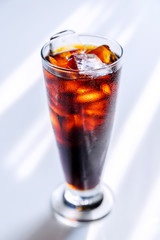 cold brew coffee in a tall glass, black ice coffee