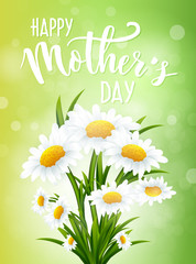 Happy Mother's Day. Vector spring holiday. Mothers day greeting card