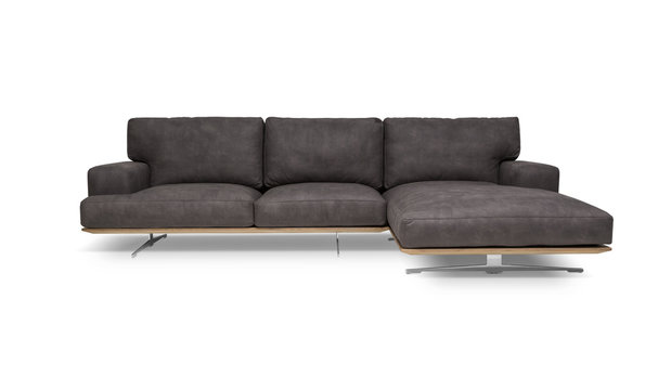 Luxury sofa corner set on white background, including clipping path