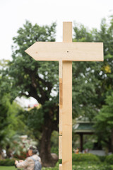 Wooden Sign in Garden