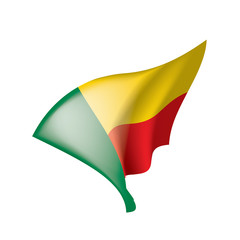 Benin flag, vector illustration