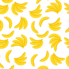 vector seamless fruit pattern yellow bananas