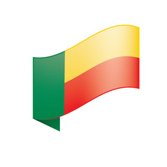 Benin flag, vector illustration