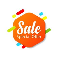 Sale Special Offer Label Vector Template Design