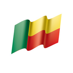 Benin flag, vector illustration