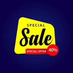 Special Sale 40% Special Offer Vector Template Design