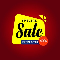 Special Sale 40% Special Offer Vector Template Design