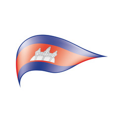 Cambodia flag, vector illustration