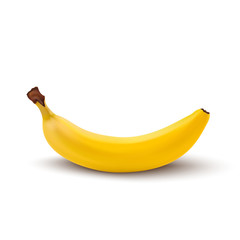 single banana isolated