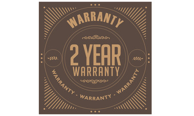 2 years warranty icon vintage rubber stamp guarantee