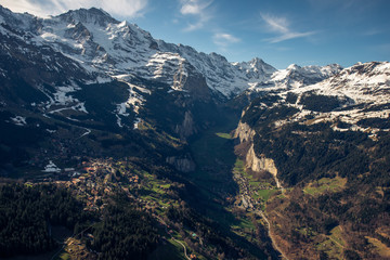 an alpine valley in switzerland