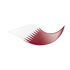 Qatar flag, vector illustration