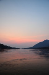 The African river sunset. Zambezi river, Zimbabwe