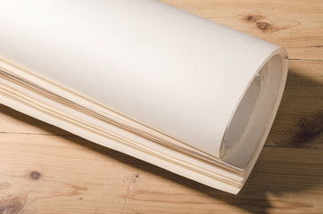 White paper. Concept idea. Whatman paper for creation.