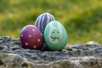 Naturally colored Easter eggs