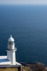 Fototapeta na wymiar 白亜のチキウ岬灯台