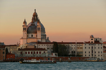 Fototapeta na wymiar Italy, Venice, basilica Santa Maria della Salute on the Grand Canal