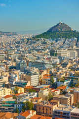 Athens with Mount Lycabettus