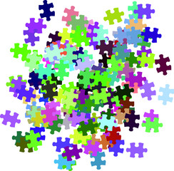 Scattered Jigsaw Puzzle 3