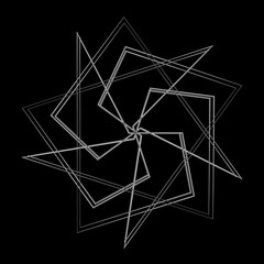 Geometric pattern icon star astrology pentagram symbol