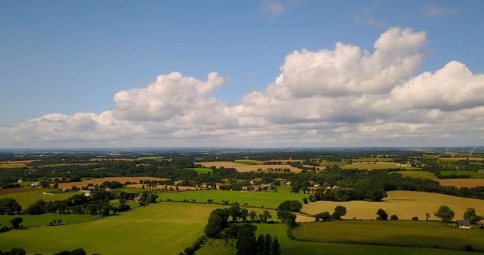 Aerial view of France fields