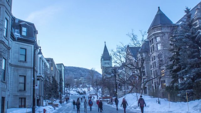 Montreal, Quebec- McTavish Street in Winter