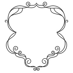 Decorative ornamental black frame