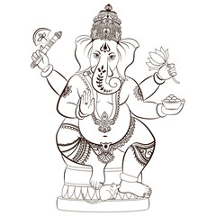 Fototapeta na wymiar Hindu Lord Ganesha.