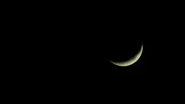Ramadan moon with cloud in night sky