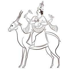 Hindu God Vayu sitting