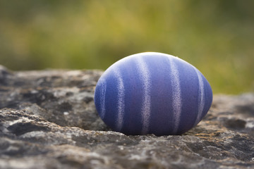 Nest of natural-colored Easter eggs