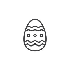 Easter egg outline icon. linear style sign for mobile concept and web design. Decorated egg simple line vector icon. Symbol, logo illustration. Pixel perfect vector graphics