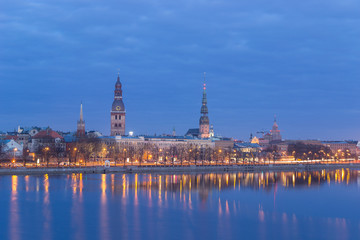 Naklejka premium Cityscape of Riga, Latvia