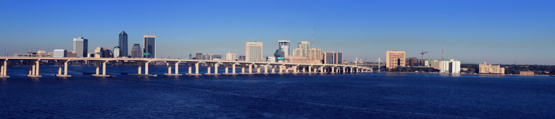 Fototapeta na wymiar Jacksonville Florida USA Downtown Panoramic
