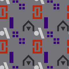 Neighborhood playground seamless pattern. Suitable for screen, print and other media.