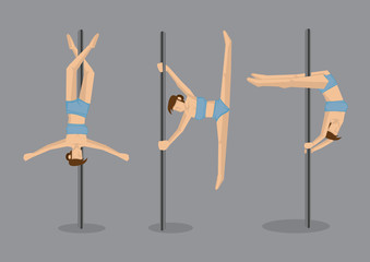 Pole Dancers Performing Gravity Defying Stunts
