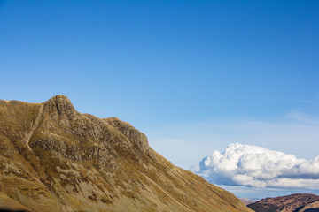 Obraz premium Walk back to Langdale from Scafell
