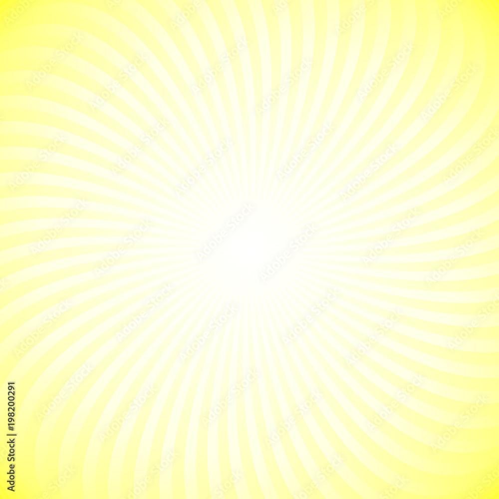 Poster Gradient swirl background - vector graphic from rotating rays