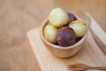 Delicious hot grilled sweet potato