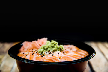 japanese food Mix Sashimi Chirashi Rice Bowl