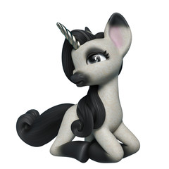 lovely unicorn cartoon © DM7