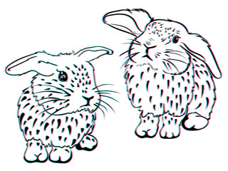 Stylized Sketch of a Bunny