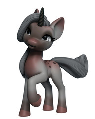 lovely unicorn cartoon © DM7