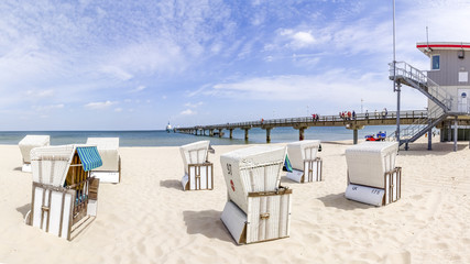 Zinnowitz, Strand, Strandkörbe 