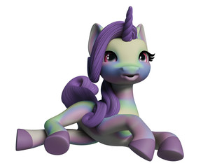 lovely unicorn cartoon © DM7