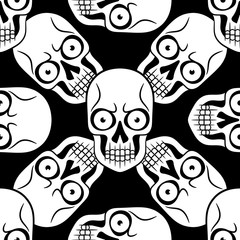 Tattoo Skull Seamless Pattern