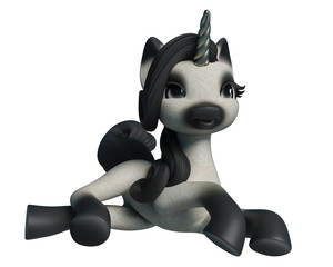 lovely unicorn cartoon © DM7