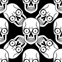 Tattoo Skull Seamless Pattern